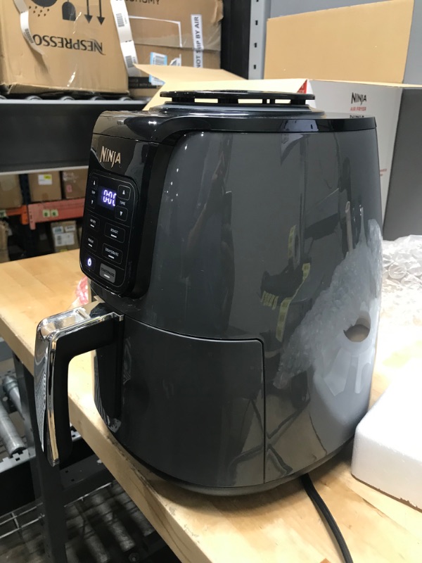 Photo 6 of Ninja AF101 Air Fryer that Crisps, Roasts, Reheats, & Dehydrates, for Quick, Easy Meals, 4 Quart Capacity, & High Gloss Finish, Black/Grey 4 Quarts