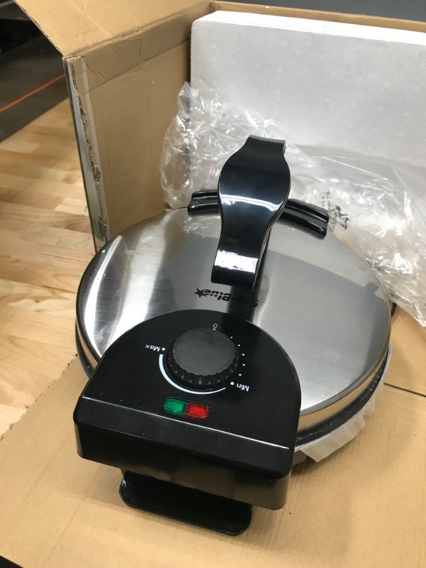 Photo 3 of 10inch Roti Maker by StarBlue with FREE Roti Warmer - The automatic Stainless Steel Non-Stick Electric machine to make Indian style Chapati, Tortilla, Roti AC 110V 50/60Hz 1200W