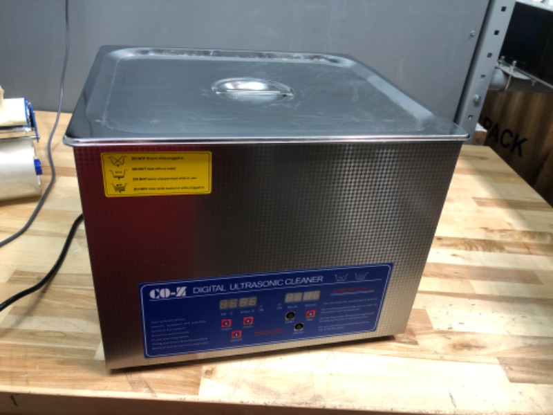 Photo 2 of **SEE NOTES** CREWORKS Ultrasonic Cleaner with Heater and Timer, 4 gal Digital Sonic Cavitation Machine, 360W 15L Stainless Steel Jewelry Cleaner for Professional Tool Watch Glasses Retainer Denture Parts Cleaning