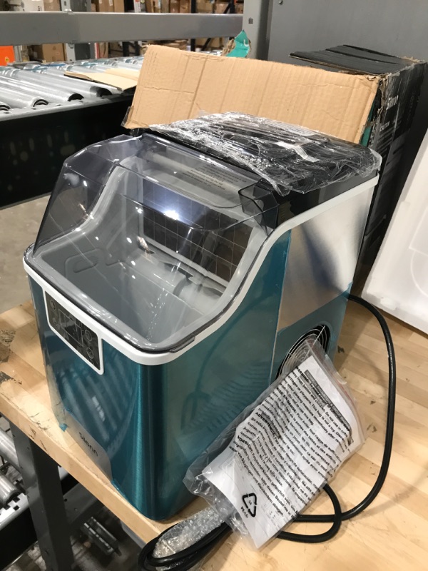 Photo 1 of * item damaged * not functional * sold for parts * 
Silonn Countertop Ice Cube Ice Makers, 45lbs Per Day, Auto Self-Cleaning & New Wave Enviro Products 