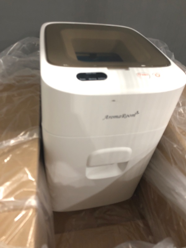 Photo 1 of AromaRoom Diaper Pail Fully Anti-Odor, Individually Sealed Odor-Locking, Hands-Free Auto-Packing & Changing Bags, Odor Free Diaper Trash Can (White) DP3201