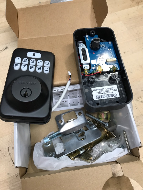 Photo 1 of Single Cylinder Square Electronic Keypad Deadbolt Matte Black