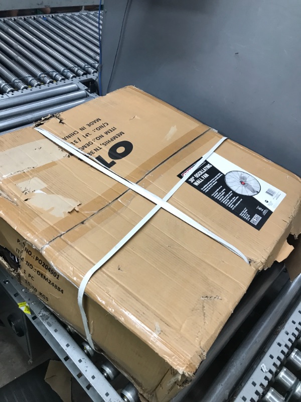Photo 1 of **PARTS ONLY**
OEMTOOLS OEM24884 30 Inch Oscillating Wall Fan, 9500 CFM Max. Garage Wall Fan, 90 Degree Oscillating Wall Mounted Fan