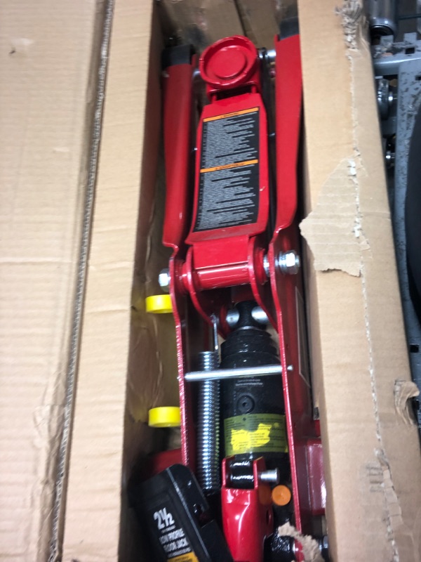 Photo 3 of **FOR PARTS OR REPAIR**
BIG RED TAM825051 Torin Hydraulic Low Profile Trolley Service/Floor Jack with Single Piston Quick Lift Pump, 2.5 Ton (5,000 lb) Capacity, Red