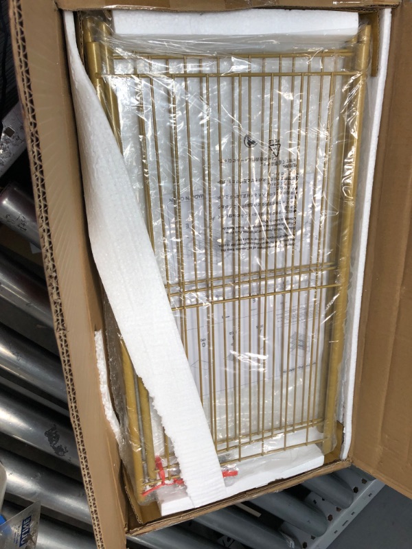 Photo 1 of Yusong 4-Tier Narrow Shoe Rack for Closet, Small Shoe Storage Organizer for Entryway, Slim Shoe Skinny Shelf Shoe Stand Tall Shoe Tower for Hallway, Each Tier Fits 3 Pairs of Shoes, White Gold Gold 4 Tier