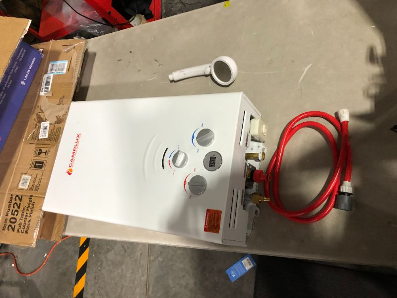 Photo 2 of ***USED - SEE NOTES***
Camplux 2.64 GPM Propane Portable Gas Water Heater