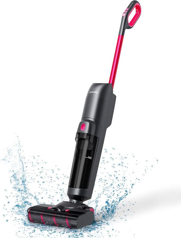 Photo 1 of *(*(charging port doesn't light when plugged in, tubes are  pulled out 
 Schenley Wet Dry Vacuum Cleaner - Cordless Vacuum and Mop One-Step Cleaning for Hard Floors with Self-Cleaning and Air Dry, Smart Mess Detection, Enhanced Edge Cleaning, On-Demand Sp