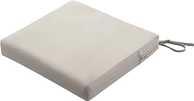 Photo 1 of Resistant 21 x 21 x 3 Inch Patio Seat Cushion, Mushroom