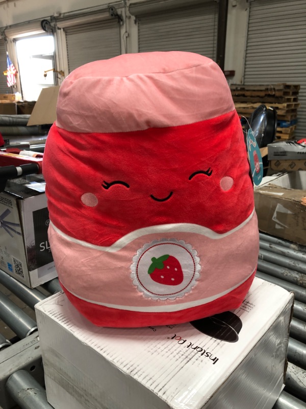 Photo 2 of Squishmallows 14-Inch Janna Strawberry Jam - Large Ultrasoft Official Kelly Toy Plush