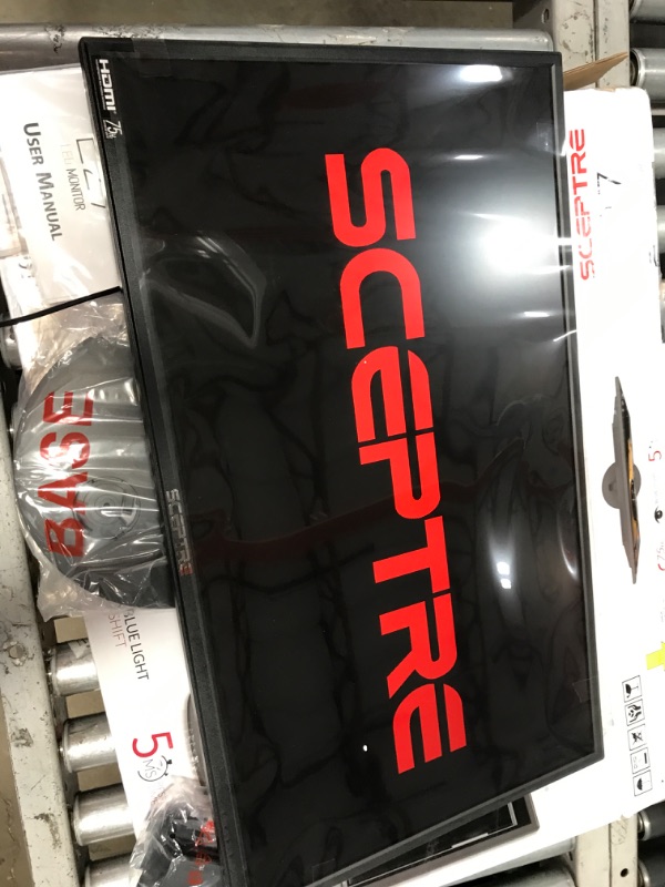 Photo 3 of Sceptre E275W-19203R 27 inch1080P LED Monitor 99% sRGB 2X HDMI VGA Build-in Speakers, Machine Black & 27-Inch FHD LED Gaming Monitor 75Hz 2X HDMI VGA Build-in Speakers, Ultra Slim Metal Black 27" 75Hz Monitor + Monitor Ultra Slim Metal Black