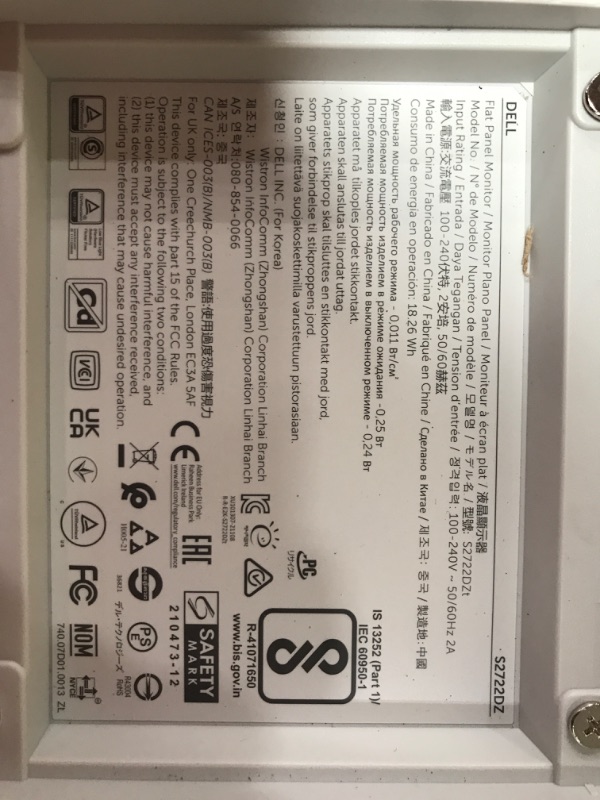 Photo 4 of Dell S2722DZ 27 inch Work From Home Monitor, Video Conferencing Features - Built-In Camera, Noise-Cancelling Dual Microphones, USB-C connectivity, 16:09 Aspect Ratio, 4ms Response Time, QHD - Silver 27 Inches S2722DZ