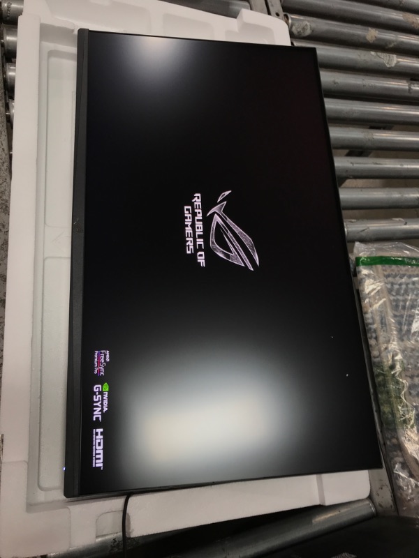 Photo 5 of ASUS ROG Strix 32” HDMI 2.1 DSC Gaming Monitor (XG32UQ) - 4K UHD (3840 x 2160), Fast IPS, 160Hz, 1ms, G-SYNC compatible, FreeSync Premium Pro, DisplayPort, USB, HDMI, DisplayHDR600, Variable Overdrive