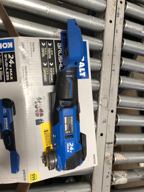 Photo 3 of ***DIRTY AND USED - NO BATTERY - UNTESTED***
Kobalt Cordless Brushless 24-volt Max Variable Speed Oscillating Multi-Tool