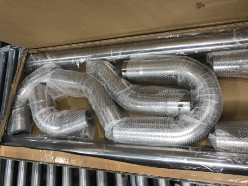 Photo 1 of BLACKHORSE-RACING 3" 76mm Stainless Steel T304 DIY Custom Mandrel Flex Pipe Straight & Bend Kit 3 Inch