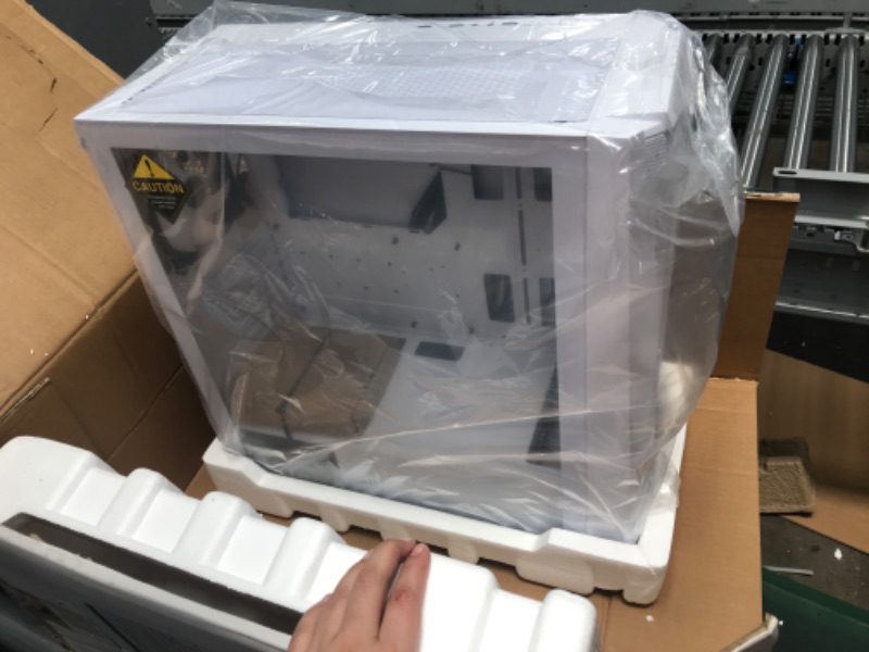 Photo 2 of GIGABYTE C301 Glass White - White Mid Tower PC Gaming Case, Tempered Glass, USB Type-C, 4X ARBG Fans Included (GB-C301GW) White GB-C301GW