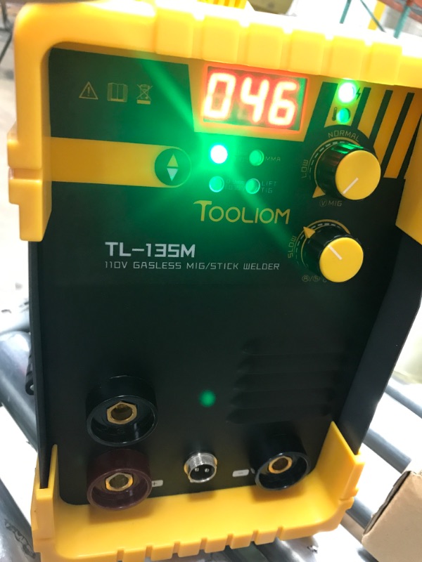 Photo 3 of ***POWERS ON*** TOOLIOM 135A Flux Core Welder MIG Welder 110V Flux MIG/Lift TIG/Stick 3-in-1 Welding Machine IGBT DC Inverter