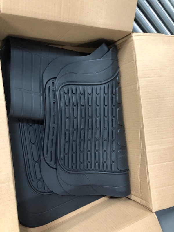 Photo 2 of BDK MotorTrend Universal Fit Heavy Duty Floor Liner - PVC Rubber (Black)