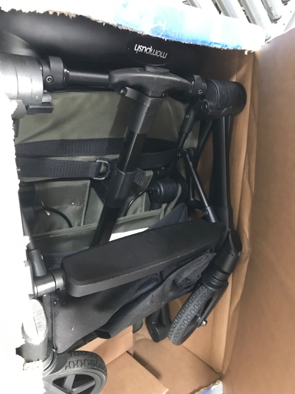 Photo 1 of Mompush Lithe V2 Lightweight Stroller + Snack Tray, Ultra-Compact Fold & Airplane Ready Travel Stroller, Near Flat Recline Seat, Cup Holder, Raincover & Travelbag Included Forest