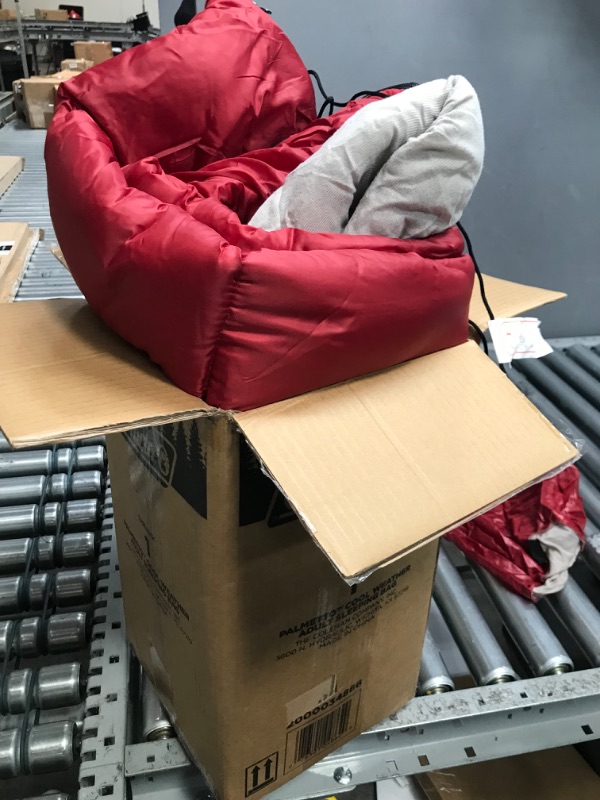 Photo 3 of **MINOR WEAR & TEAR**Coleman Sleeping Bag | 30°F Palmetto Sleeping Bag | Cool Weather Sleeping Bag , Red