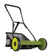 Photo 1 of ***missing parts***Sun Joe MJ500M 16-Inch Manual Reel Mower w/Adjustable Cutting Height, 6.6-Gallon Removable Grass Catcher, 5 Steel Blades, 2-Wheels & Greenworks 0.065" Dual Line Replacement String Trimmer Line Spool 16-Inch Manual w/Grass Catcher Reel M