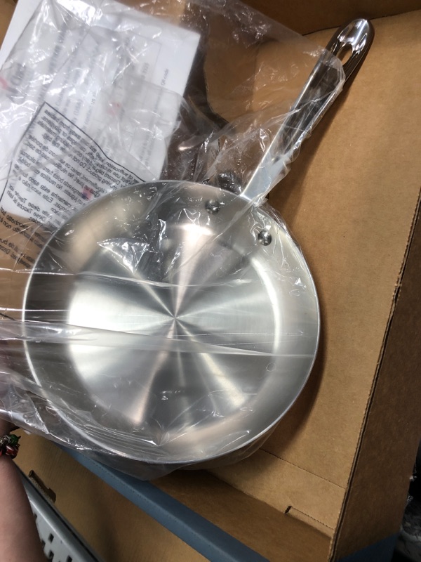 Photo 1 of 7.5 Inch Pan, Dishwasher Safe Stainless Steel Cookware, Silver, 