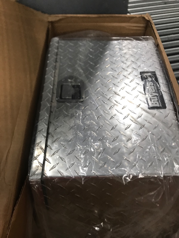 Photo 2 of Buyers Products-1701380 Diamond Tread Aluminum Trailer Tongue Truck Box (15x14.5x34/20.7 Inch) - Silver Diamond Tread Aluminum Silver 34 inches