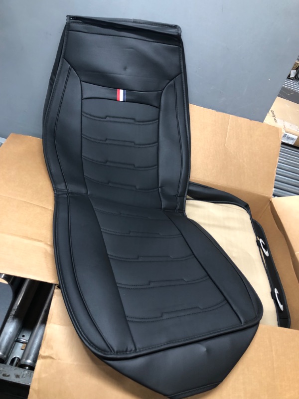 Photo 1 of Car Seat Covers, Black/Beige, Model Unknown