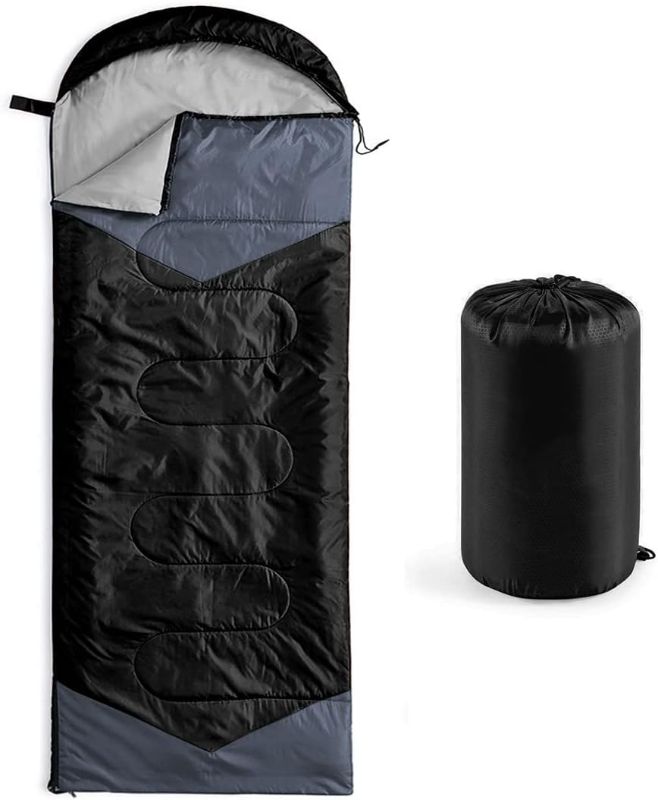 Photo 1 of oaskys Camping Sleeping Bag - 3 Season Warm & Cool Weather - Summer Spring Fall Lightweight Waterproof for Adults Kids - Camping Gear Equipment, Traveling, and Outdoors
