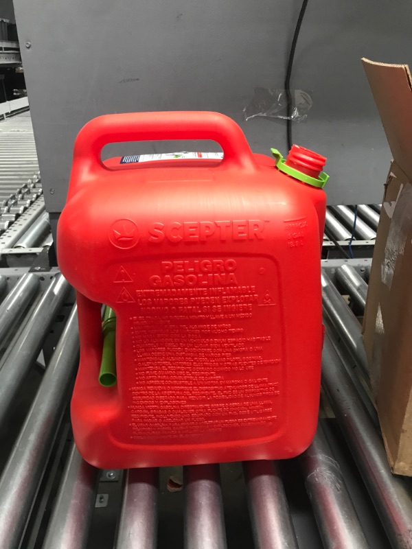 Photo 2 of Scepter FSCG552 Fuel Container with Spill Proof SmartControl Spout, Red Gas Can, 5 Gallon 5 Gallon Red Gas Can