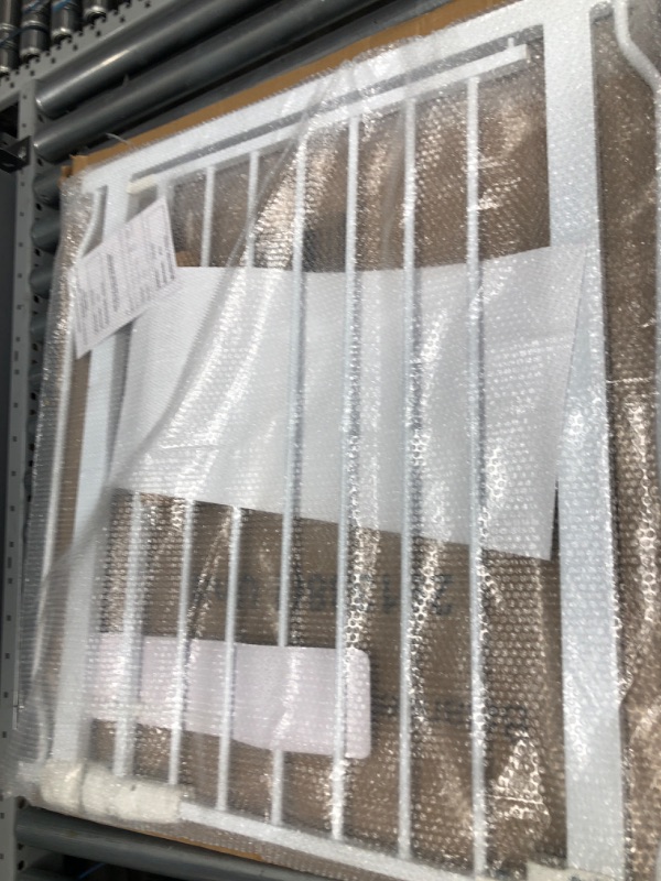 Photo 1 of BalanceFrom Easy Walk-Thru Safety Gate for Doorways and Stairways with Auto-Close/Hold-Open Features, Multiple Sizes, White 30-inch Tall, No Caps Fits 29.1 - 33.8" Wide
