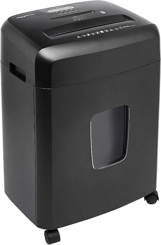 Photo 1 of **FOR PARTS ONLY**  Amazon Basics 15 Sheet - New model Cross Cut Paper and Credit Card CD Shredder With 6 Gallon Bin, Black
