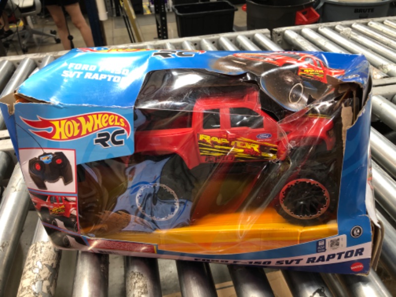 Photo 2 of ?Hot Wheels Remote Control Truck, Red Ford F-150 RC Vehicle With Full-Function Remote Control, Large Wheels & High-Performance Engine, 2.4 GHz With Range of 65 Feet HW FORD TRUCK RC