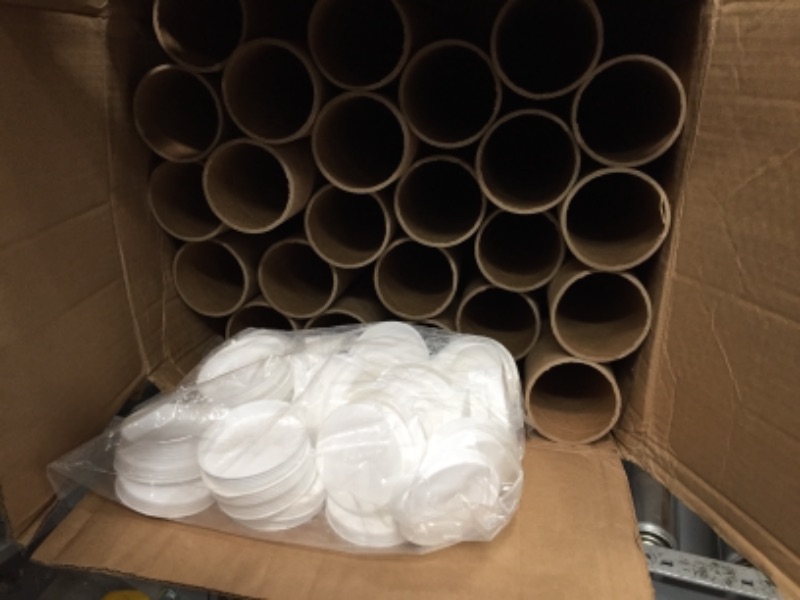 Photo 2 of 3 x 24" Kraft Heavy-Duty Tubes with Caps