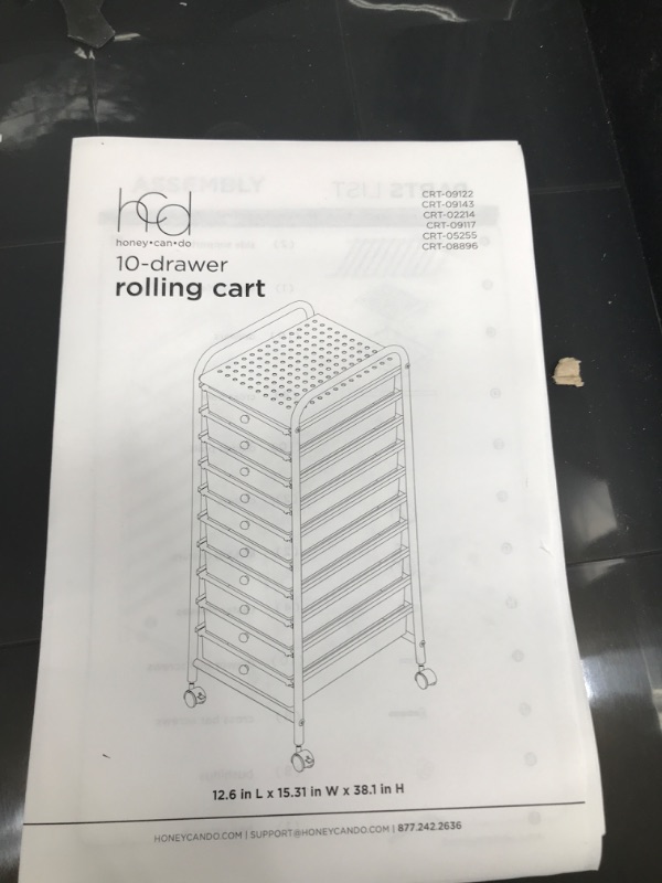 Photo 1 of 10 Drawer Storage Cart Rolling Cart File