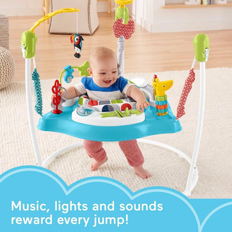 Photo 2 of 
Fisher-Price Baby Bouncer Color Climbers Jumperoo Activity Center with Music Lights & Developmental Toys (