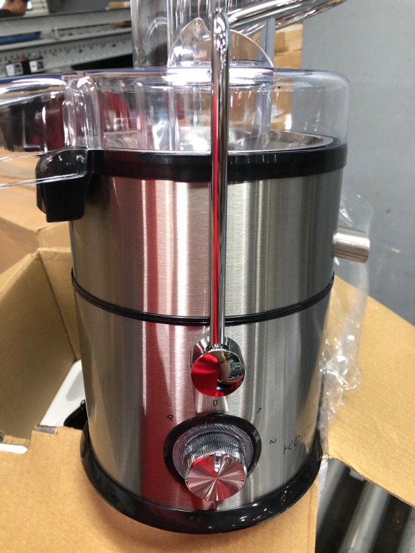 Photo 3 of 1300W KOIOS Centrifugal Juicer Machines, Juice Extractor with Extra Large 3inch Feed Chute, Full Copper Motor, 304 Titanium-Plated Steel Filter, High Juice Yield for Fruits and Vegetables, 3 Speeds Mode, Easy to Clean, 100% BPA-Free, Included Brush
