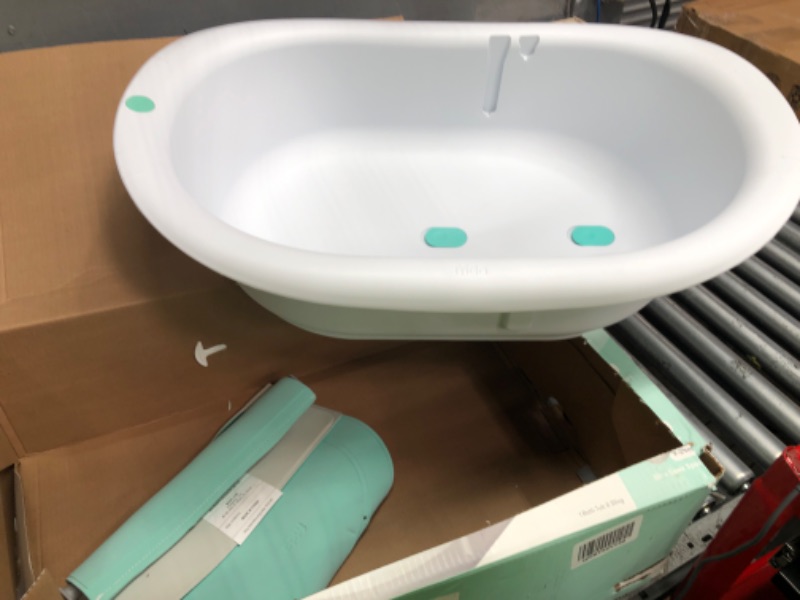 Photo 2 of 4-in-1 Grow-with-Me Bath Tub by Frida Baby Transforms Infant Bathtub to Toddler Bath Seat with Backrest for Assisted Sitting in Tub