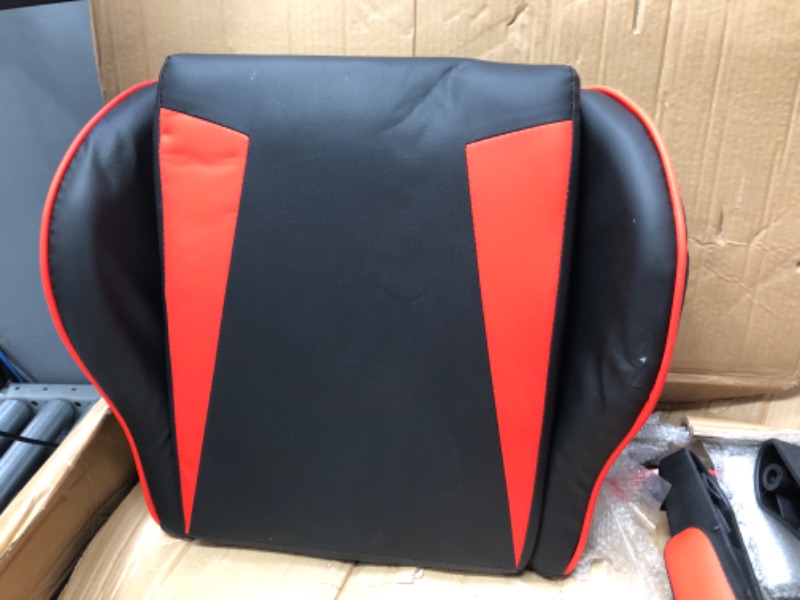 Photo 1 of (damage) YSSOA Backrest and Seat Height Adjustable Swivel Recliner Racing Office Computer Ergonomic Video Game Chair Red