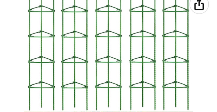 Photo 1 of 5 Packs Plant Support Plant Stakes Tomato Cage Vegetable Trellis for Garden Climbing Plants,Extra Tall Up to 72 inches