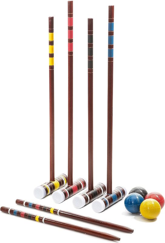 Photo 1 of 
Franklin Sports Portable Backyard Croquet Sets - Complete 4 + 6 Player Croquet Sets with Mallets, Croquet Balls + Wickets Included - Outdoor Family Lawn...
Style:Starter