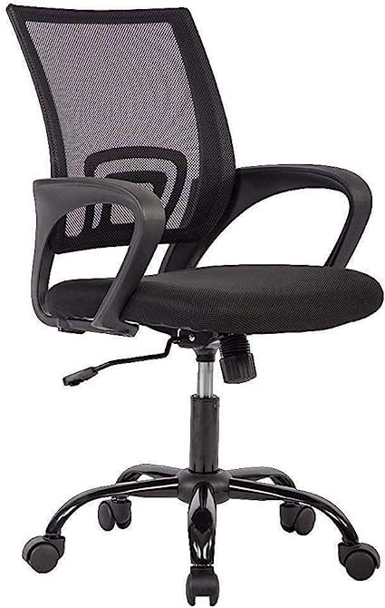 Photo 1 of BestOffice Executive Desk Chair for Office which is Ergonomically Made with Armrest & Lumbar Support, Mesh & Foam (Black)