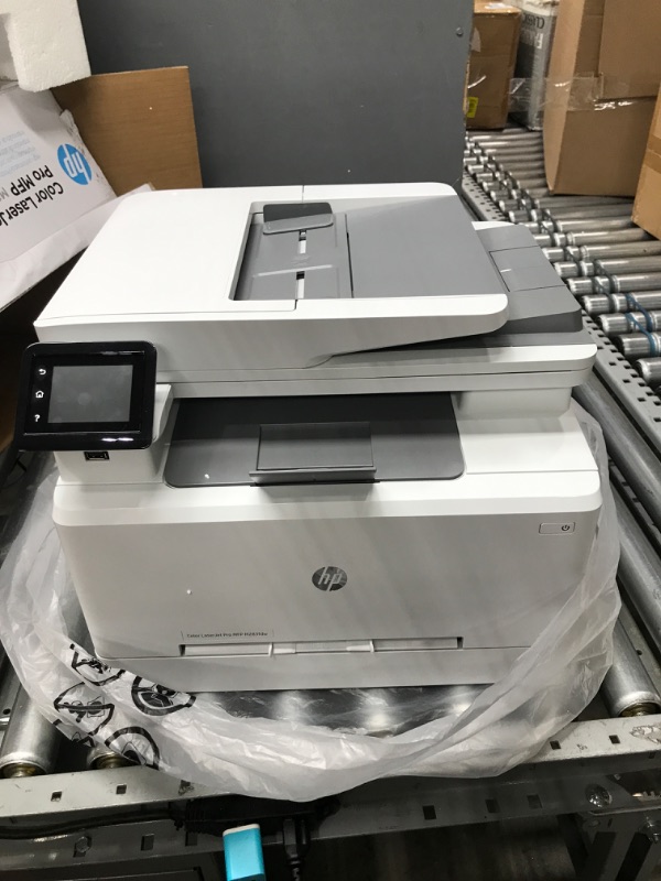 Photo 3 of HP Color LaserJet Pro M283fdw Wireless All-in-One Laser Printer, Remote Mobile Print, Scan & Copy, Duplex Printing, Works with Alexa (7KW75A), White