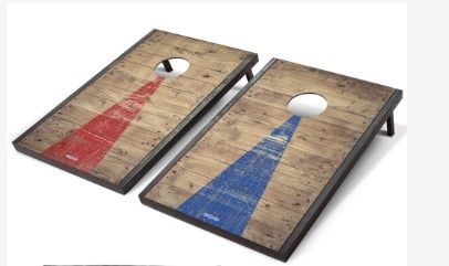 Photo 1 of   ****NO BAGS   NO CARRYING CASE Gosports Classic Cornhole Set with Rustic Wood Finish 