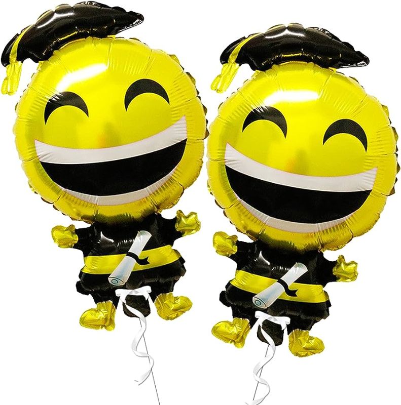 Photo 1 of  Big Smile Face Balloons - 25 Inch | Graduation Balloons(2PK) 