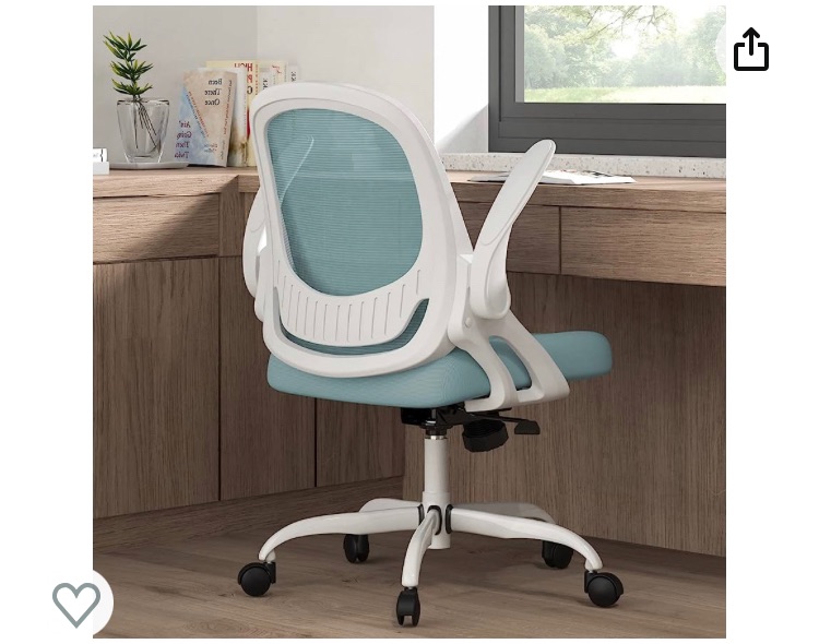 Photo 1 of Home Office Chair Work Desk Chair Comfort Ergonomic Swivel Computer Chair, Breathable Mesh Desk Chair, Lumbar Support Task Chair with Wheels and Flip-up Arms and Adjustable Height