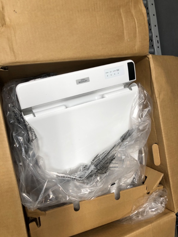 Photo 2 of **NOT FUNCTIONAL**TOTO SW2043R#01 C200 Electronic Bidet Toilet Cleansing Water, Heated Seat, Deodorizer, Warm Air Dryer, and PREMIST, Round, Cotton White Cotton White Round Cleansing Water