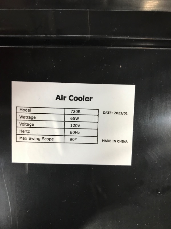 Photo 2 of ***POWERS ON*** FLOWBREEZE Evaporative Air Cooler, 5500CFM Windowless Air Conditioner, 10.6 Gallons Water Tank, Cooling Up 800 Sq.ft, Swamp Cooler w/Remote, 3 Speeds, 7.5H Timer & 90° Oscillation, for Indoor Outdoor