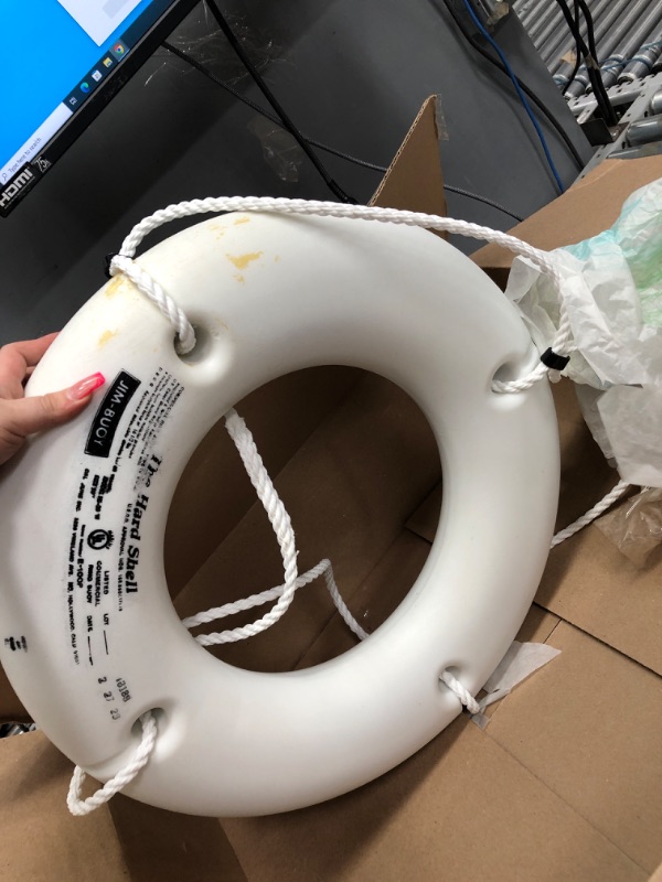 Photo 3 of Jim-Buoy HS-20 W Hard Shell Series Life Ring - 20", White