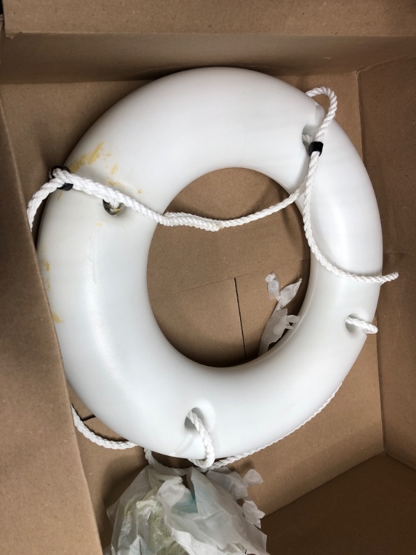 Photo 2 of Jim-Buoy HS-20 W Hard Shell Series Life Ring - 20", White