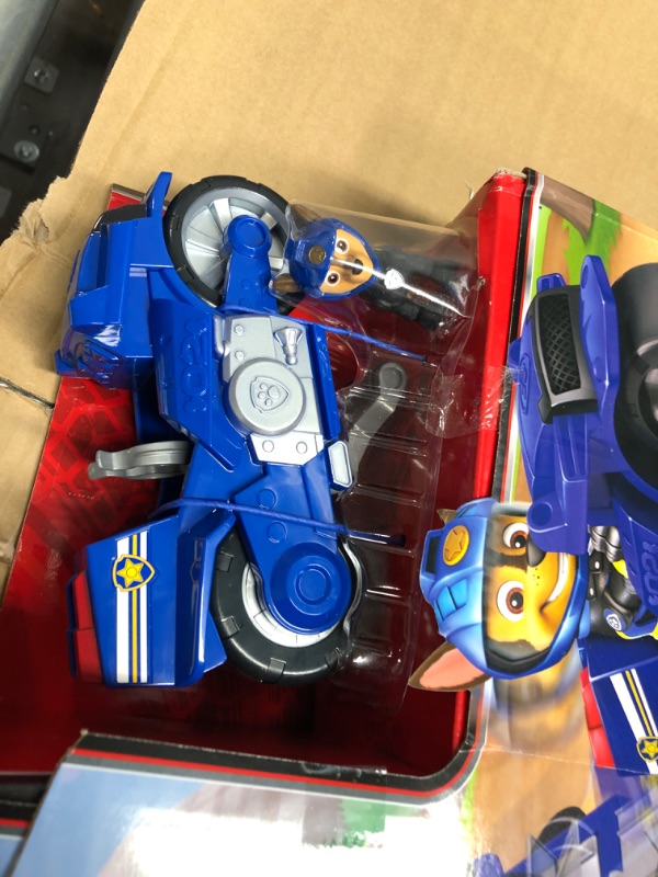 Photo 3 of Paw Patrol, Moto Pups Moto HQ Playset Toy with Sounds and Exclusive Chase Figure and Motorcycle Vehicle